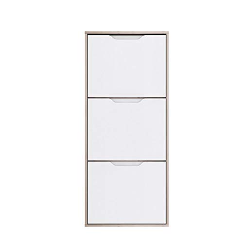 FORTE Sienna Schuhschrank mit 3 Klappen, Holzwerkstoff, Sandeiche mit Weiß Hochglanz, 129,7 x 55,2 x 27,9 cm FORTE Sienna Schuhschrank mit 3 Klappen, Holzwerkstoff, Sandeiche mit Weiß Hochglanz, 129,7 x 55,2 x 27,9 cm von Forte