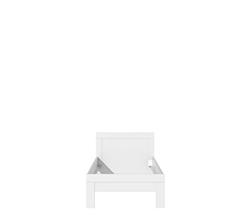 FORTE Snow Bett, Liegefläche 90 x 200 cm, Holzwerkstoff, Weiß, 95,6 x 80,8 x 204,8 cm FORTE Snow Bett, Liegefläche 90 x 200 cm, Holzwerkstoff, Weiß, 95,6 x 80,8 x 204,8 cm von Forte