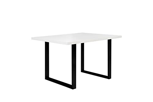 FORTE TABLES Tisch nicht ausziehbar, Holzwerkstoff, Weiß, 140 x 74.7 x 90 cm FORTE TABLES Tisch nicht ausziehbar, Holzwerkstoff, Weiß, 140 x 74.7 x 90 cm von Forte