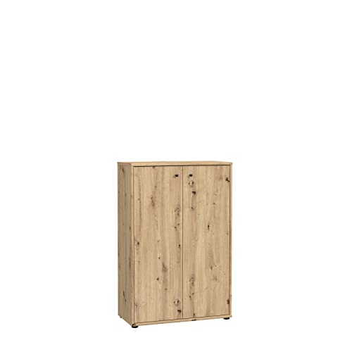 FORTE TEMPRA 2 Kommode mit 2 Türen, Holzwerkstoff, Artisan Eiche Dekor, (B x H x T) 73,7 x 111,1 x 34,8 cm von Forte