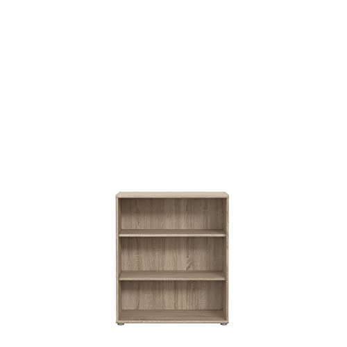FORTE TEMPRA 2 Regal mit 3 Fächer, Holzwerkstoff, Sonoma Eiche 73.7 x 85.5 x 34.8 cm von Forte