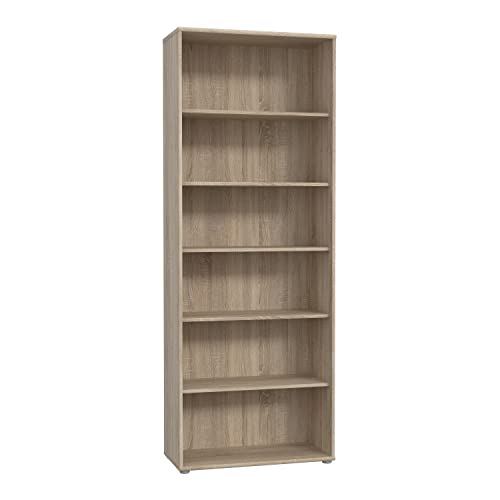 FORTE TEMPRA 2 Regal mit 5 Einlegeböden, Holzwerkstoff, Sonoma Eiche Dekor, (B x H x T) 73,7 x 197,5 x 34,8 cm von Forte