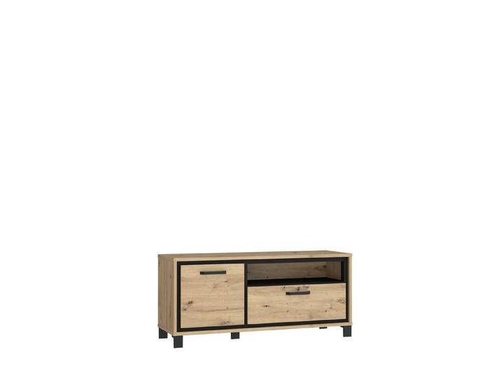 FORTE TV-Board in schwarz,braun - 131,4x58,9x41,5cm (BxHxT), braun schwarz von Forte