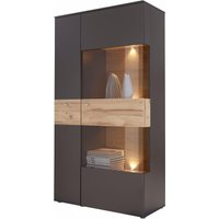 FORTE Vitrine "Como", Highboard, LED Beleuchtung Einlegeböden, Glastüre, Soft Close von Forte