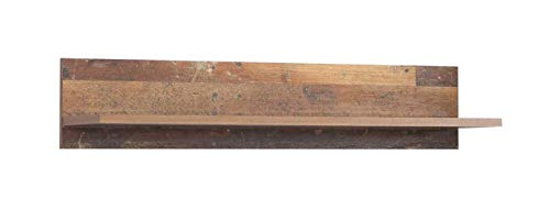 FORTE Clif Wandregal, Holzwerkstoff, Old – Wood Vintage/ Betonoptik Dunkelgrau, 120 x 22,8 x 21,9 cm von Forte