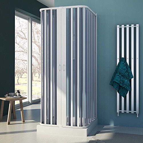 Forte 3-seitige Duschkabine in PVC 80x120x80 cm H185 mod. Nova von Forte