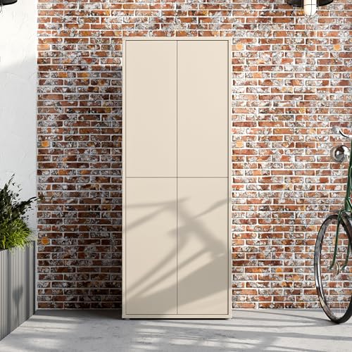 Forte Alice Springs Schuhschrank 70 80, moderner Flurschrank mit 4 Türen und 8 Einlegeböden, Holzwerkstoff, Kaschmir/Beige, 74,5 cm breit x 191,9 cm hoch x 34,9 cm tief Forte Alice Springs Schuhschrank 70 80, moderner Flurschrank mit 4 Türen und 8 Einlegeböden, Holzwerkstoff, Kaschmir/Beige, 74,5 cm breit x 191,9 cm hoch x 34,9 cm tief von Forte