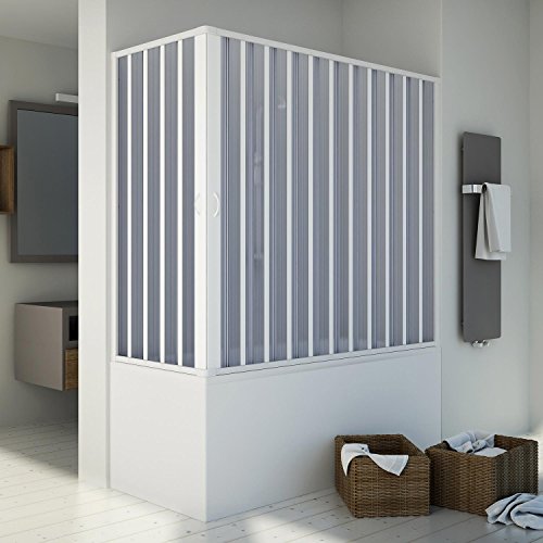 Forte Badewannenaufsatz Duschkabine in PVC 140x70 cm H150 mod. Santorini Zentral Forte Badewannenaufsatz Duschkabine in PVC 140x70 cm H150 mod. Santorini Zentral von Forte