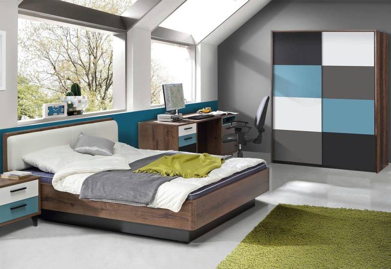 möbel-direkt.de Jugendzimmer-Set Raven, (Komplett Set, 4-St., in verschiedenen Ausführungen auswählbar), Dämpfungsbeschläge von möbel-direkt.de