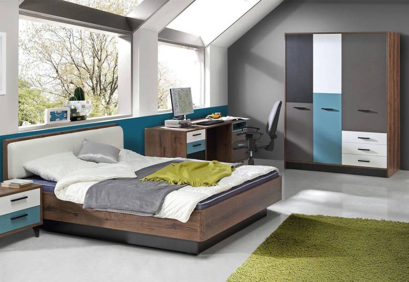 möbel-direkt.de Jugendzimmer-Set Raven, (Komplett Set, 4-St., in verschiedenen Ausführungen auswählbar), Dämpfungsbeschläge von möbel-direkt.de