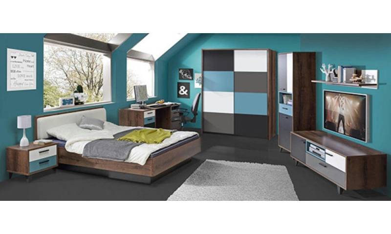 möbel-direkt.de Jugendzimmer-Set Raven, (Komplett Set, 7-St., in verschiedenen Ausführungen auswählbar), Dämpfungsbeschläge von möbel-direkt.de