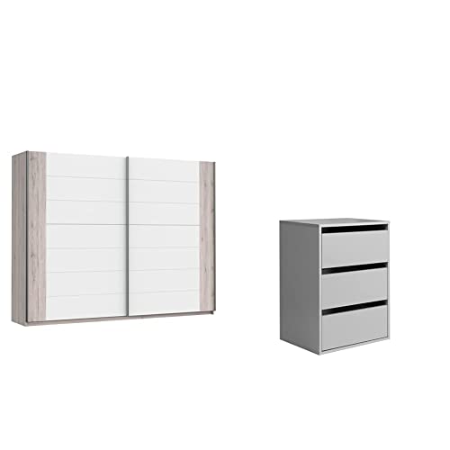 Forte Rondino 2,7 M Kleiderschrank + Schubkastenblock schmal von Forte