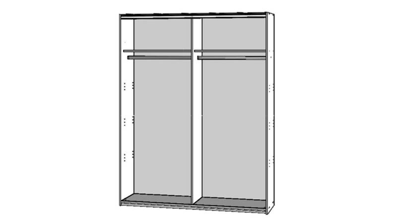 Forte Schwebetürenschrank Schwebetürenschrank Rondino Sandeiche weiß Hochglanz 170 cm Forte Schwebetürenschrank Schwebetürenschrank Rondino Sandeiche weiß Hochglanz 170 cm von Forte