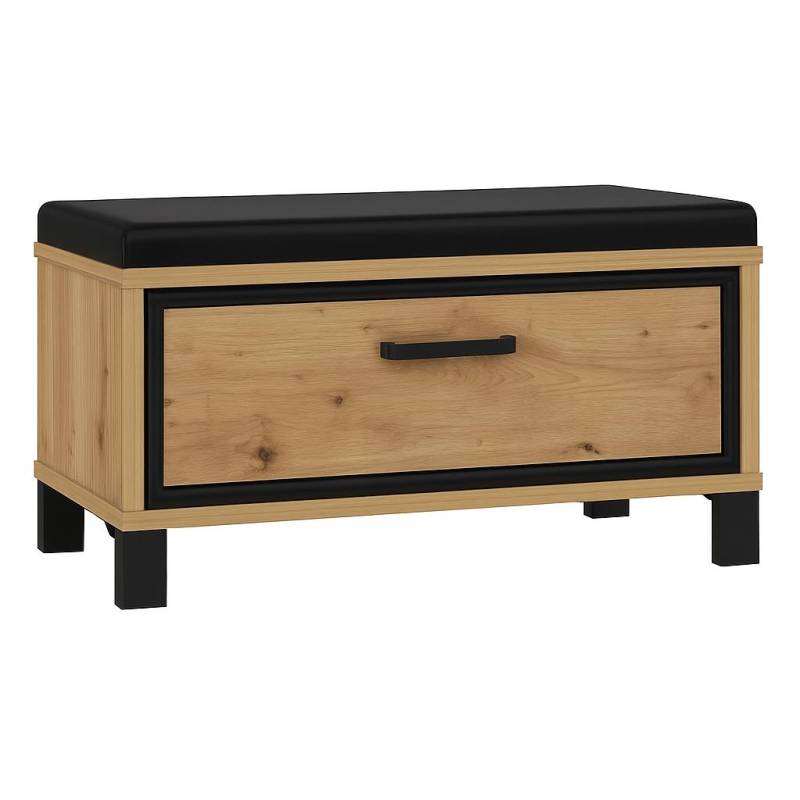 Forte Sitzbank mit Polster Trondheim in Artisan Eiche Nachbildung von Forte