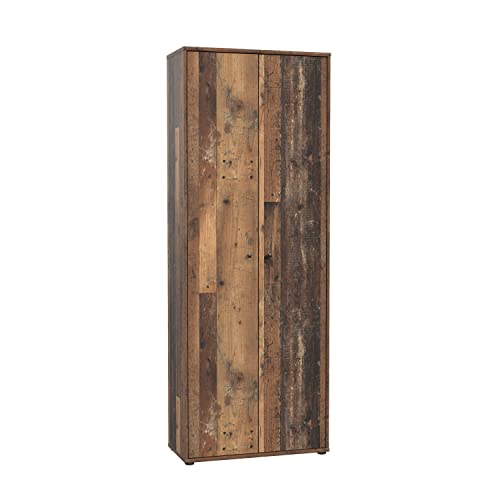 FORTE TEMPRA 2 Schrank mit 2 Türen, Holzwerkstoff, Old Wood Vintage, 73.7 x 197.5 x 34.8 cm von Forte