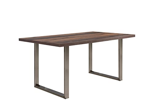 FORTE TABLES Tisch nicht ausziehbar, Holzwerkstoff, Old Wood Vintage, 160 x 74.7 x 90 cm von Forte