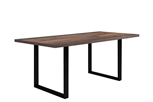 FORTE TABLES Tisch nicht ausziehbar, Holzwerkstoff, Old Wood Vintage, 180 x 74.7 x 90 cm von Forte