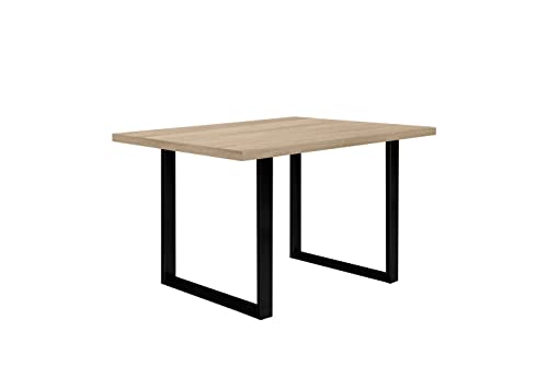 FORTE TABLES Tisch nicht ausziehbar, Holzwerkstoff, Sonoma Eiche, 140 x 74.7 x 90 cm von Forte