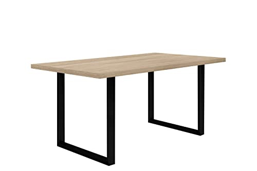 FORTE TABLES Tisch nicht ausziehbar, Holzwerkstoff, Sonoma Eiche, 160 x 74.7 x 90 cm von Forte