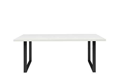 FORTE TABLES Tisch nicht ausziehbar Holzwerkstoff, Weiß, 180 x 74.7 x 90 cm von Forte