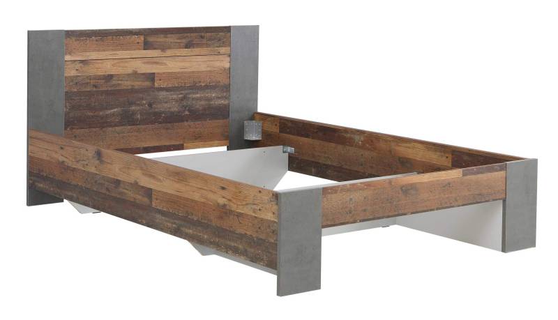 Jugendbett CLIF 140 x 200 cm Optik: Old Wood Vintage von Forte von Forte