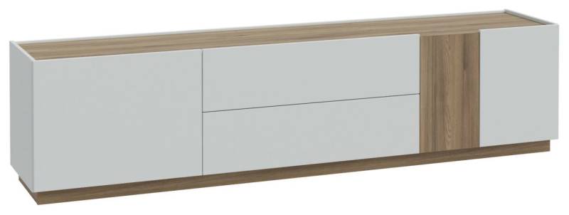 Lowboard LEWISVILLE TV Kommode Optik Hellgrau / Valencia Oak von Forte