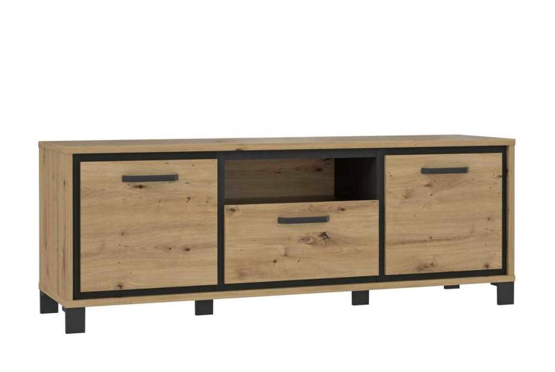 Lowboard TRONDHEIM Artisan Eiche / Schwarzeiche Optik von Forte von Forte