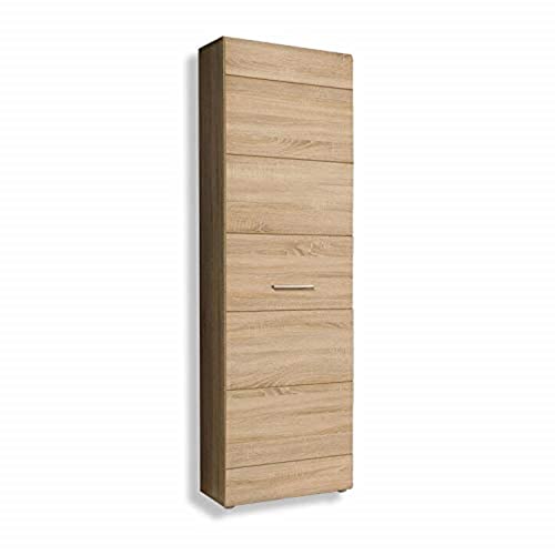 FORTE COMBINO SPEZIAL Schrank 55, Kleiderschrank klein Flurschrank schmal Garderobenschrank 1-türig mit Einlegeboden und Kleiderstange, Holzdekor: Sonoma Eiche, 55 cm breit x 194 cm hoch x 35 cm tief FORTE COMBINO SPEZIAL Schrank 55, Kleiderschrank klein Flurschrank schmal Garderobenschrank 1-türig mit Einlegeboden und Kleiderstange, Holzdekor: Sonoma Eiche, 55 cm breit x 194 cm hoch x 35 cm tief von Forte