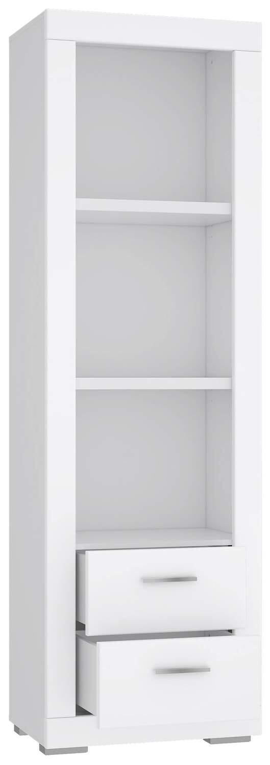Regal SNOW Bücherregal, 2 Schubladen, Breite 61 cm, Weiß matt, Forte Regal SNOW Bücherregal, 2 Schubladen, Breite 61 cm, Weiß matt, Forte von Forte