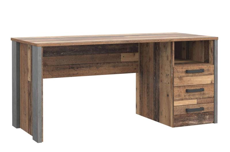Schreibtisch Arbeitstisch CLIF 160 cm Optik: Old Wood Vintage, Forte von Forte