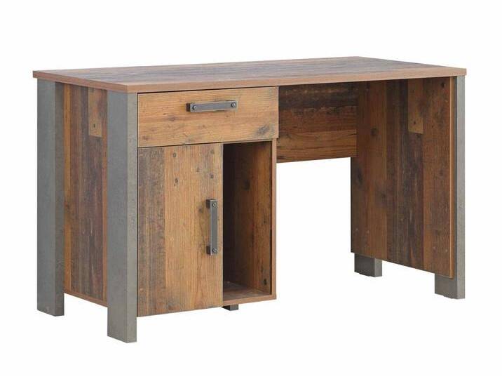 Schreibtisch CLIF 1-trg. 1 Schublade Optik: Old Wood Vintage von Forte von Forte