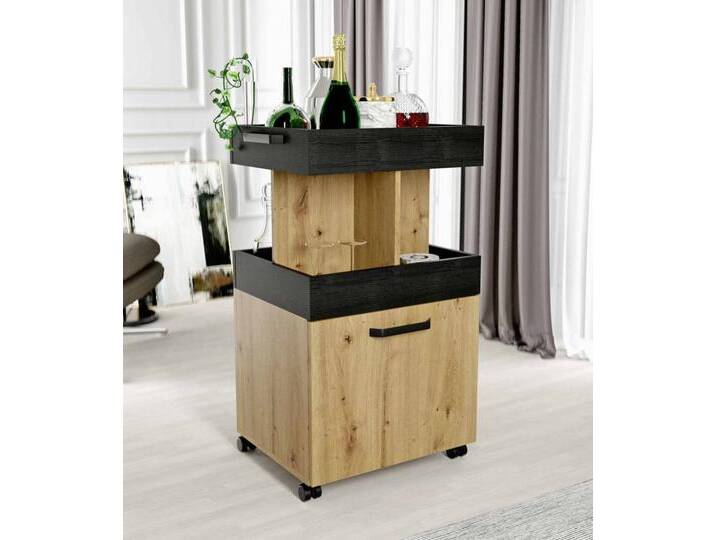 Servierwagen HOME BAR 203 Optik: Artisan Eiche Schwarzeiche, von Forte von Forte