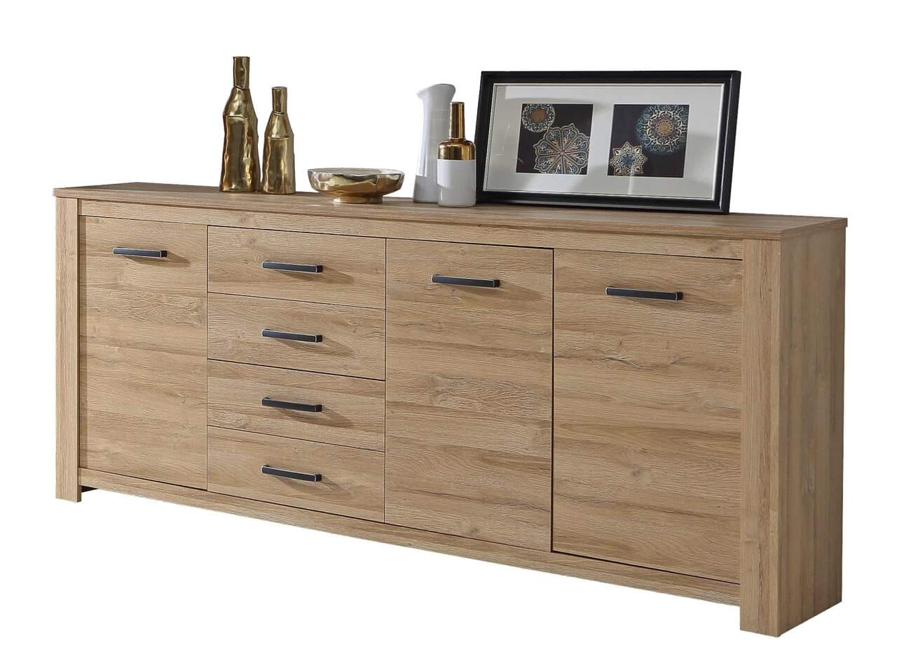 Sideboard HAVANNA 3 Türen 4 Schubladen Optik: Alteiche von Forte von Forte