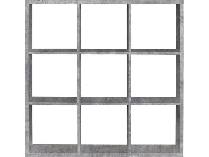 Standregal FORTE Mauro , grau (betonoptik lichtgrau), B:107,2cm H:107,3cm T:32,9cm, FSC-zertifizierter Holzwerkstoff, Regale von Forte