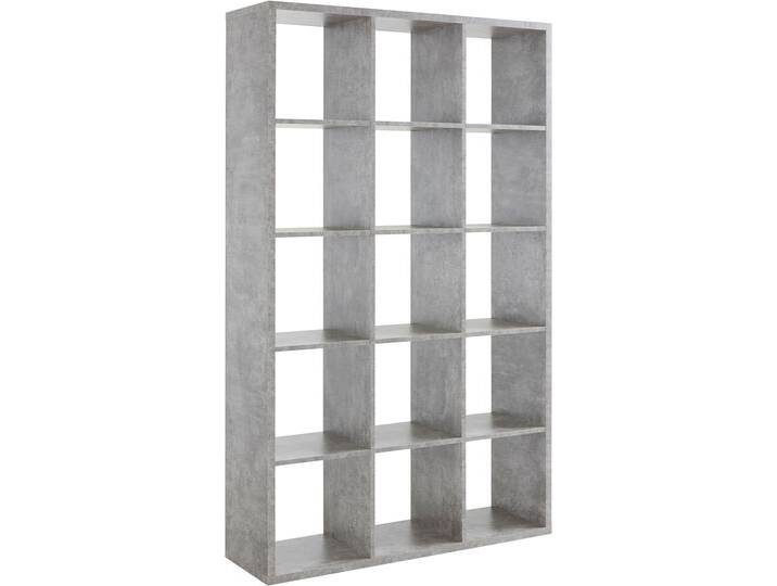 Standregal FORTE Mauro , grau (betonoptik lichtgrau), B:107,2cm H:176,3cm T:32,9cm, FSC-zertifizierter Holzwerkstoff, Regale von Forte