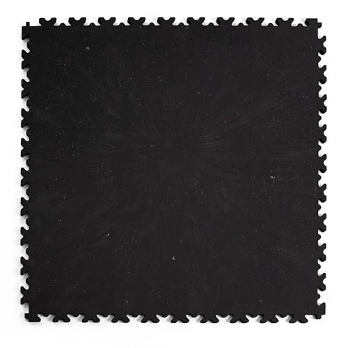 Fortelock PVC Vinyl Bodenfliese | PVC Fliesen Garage | Garagenboden | Werkstattboden | Industry Leder (Hohe Belastbarkeit) 2020 (Schwarz ECO) von Fortelock