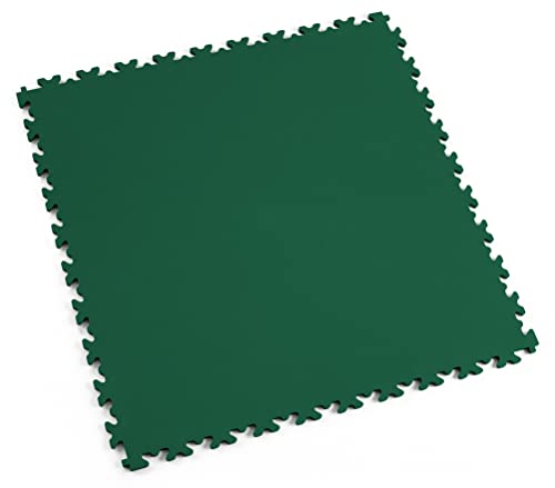 Fortelock PVC Vinyl Bodenfliese | PVC Fliesen Garage | Garagenboden | Werkstattboden | Industry Leder (Hohe Belastbarkeit) 2020 (Grün) von Fortelock