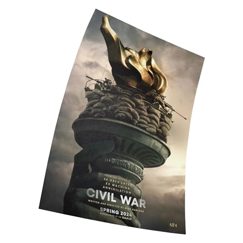 Civil War 2024 Movie Poster Größe 11" x 17" Dekorative Rahmenloses Kunst Geschenk (28 x 43 cm) Leinwand Poster von Fortiaboot