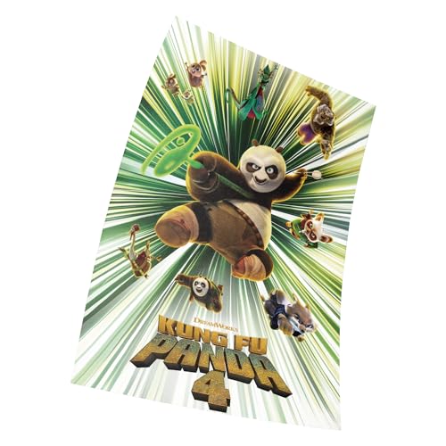 Kung Fu Panda 4 2024 Movie Poster Größe 11" x 17" Dekorative Rahmenloses Kunst Geschenk (28 x 43 cm) Leinwand Poster von Fortiaboot