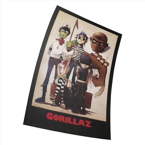 Music Poster Rock Gorillaz, 38 x 58 cm, dekoratives Geschenk von Fortiaboot