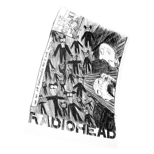 Radiohead - Scribble Poster Größe 11" x 17" Dekorative Rahmenloses Kunst Geschenk (28 x 43 cm) Leinwand Poster von Fortiaboot