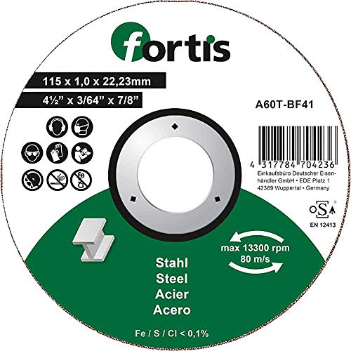FORTIS Trennscheibe Stahl 115 x 1,0mm gerade FORTIS Trennscheibe Stahl 115 x 1,0mm gerade von Fortis