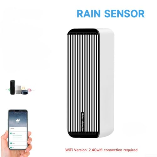 2-in-1 Regenwassermelder-Sensor, mit geringem Stromverbrauch, IP66 wasserdichtes Design für Wetterüberwachungssystem, AAA-Batteriebetrieb (Wifi-Version) von FortunateSweet