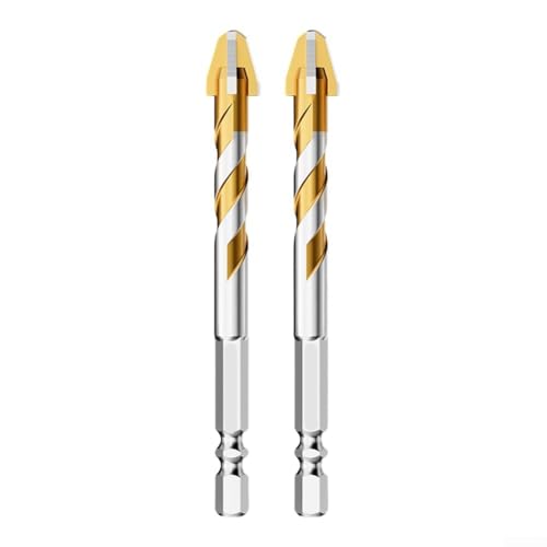 2-teiliges Exzenterbohrer-Set, 9 Klingen für effizientes Bohren in harten Materialien wie Beton und Marmor (10 mm) von FortunateSweet