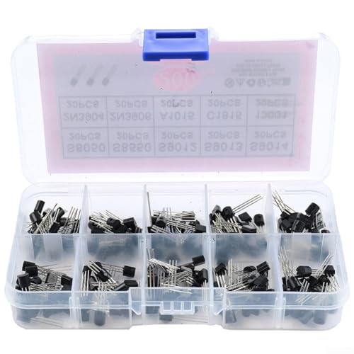 200 Stück TO92 Transistor-Set 10 verschiedene Varianten von je 20 Stück für Elektronikentwicklung 200 Stück TO92 Transistor-Set 10 verschiedene Varianten von je 20 Stück für Elektronikentwicklung von FortunateSweet