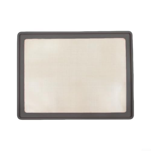 42 x 32 cm Metallrahmen Silikon Backmatte Antihaft-Ofenblech Liner Küche Tablett Hitzebeständig Backgeschirr für Zuhause Kochen Wiederverwendbar Leicht zu reinigen (Schwarz) von FortunateSweet