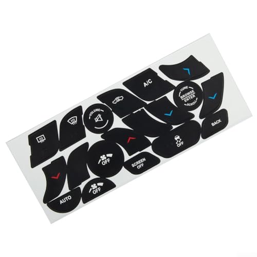 A/C Control Aufkleber-Set für Chrysler 200, schwarze Overlay-Aufkleber für einfache Installation (14 17) von FortunateSweet