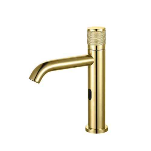 Badezimmer-Waschtisch-Induktions-Wasserhahn mit Edelstahl 304-Konstruktion, einzelner Kaltwasser-Sensor, automatische Abschaltung innerhalb von 3 Sekunden von FortunateSweet
