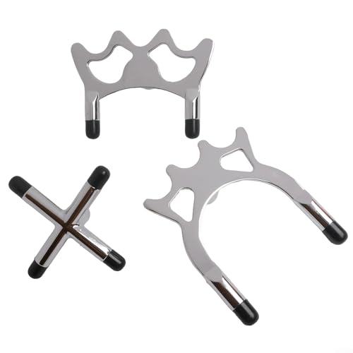 Brückenkopf-Set mit 3 Stück. Verbessern Sie Ihr Poolspiel mit diesem funktionalen Zubehör aus Metall (Gold (Silber (mit Gummi)) von FortunateSweet