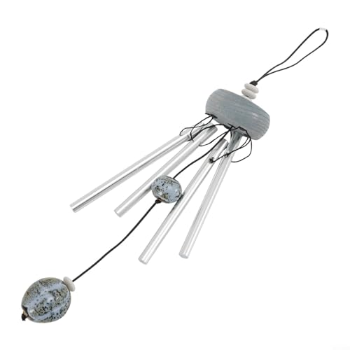 Charmantes Gartenzubehör Miniaturglocke Windsong aus Kupferrohren (grau) von FortunateSweet